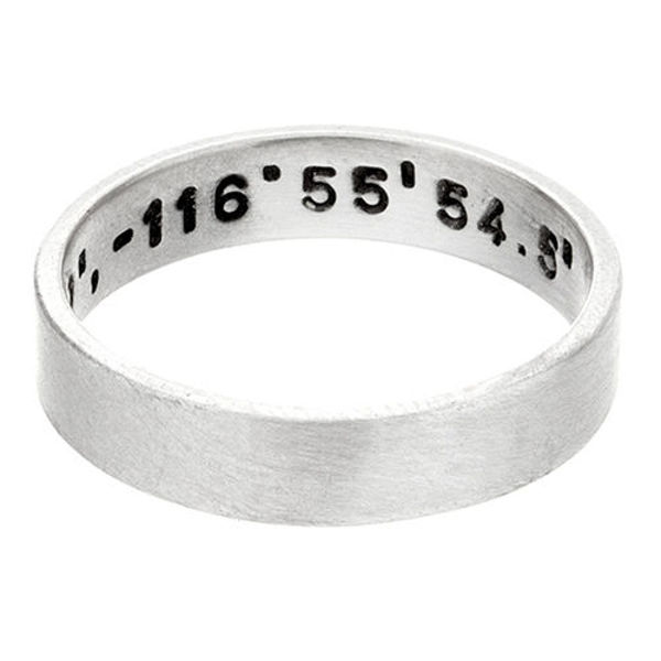 Picture of Silver GPS Coordinates Ring