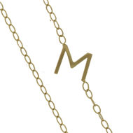 Picture of 14k Gold Offset Initial Necklace