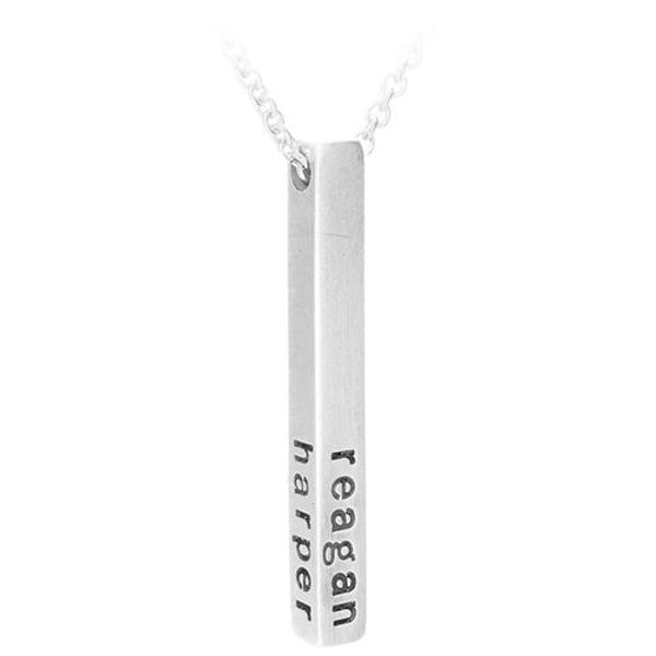 Picture of Silver 1.5" Square Bar Name Charm